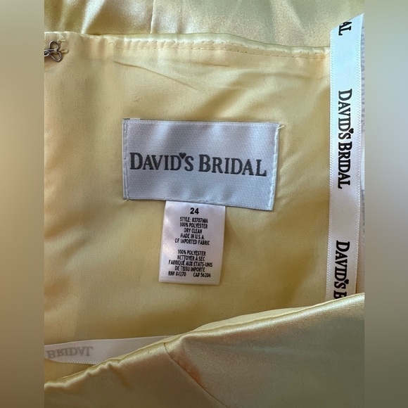 David's Bridal Canary Bridesmaids Dress - Picture 16 of 16